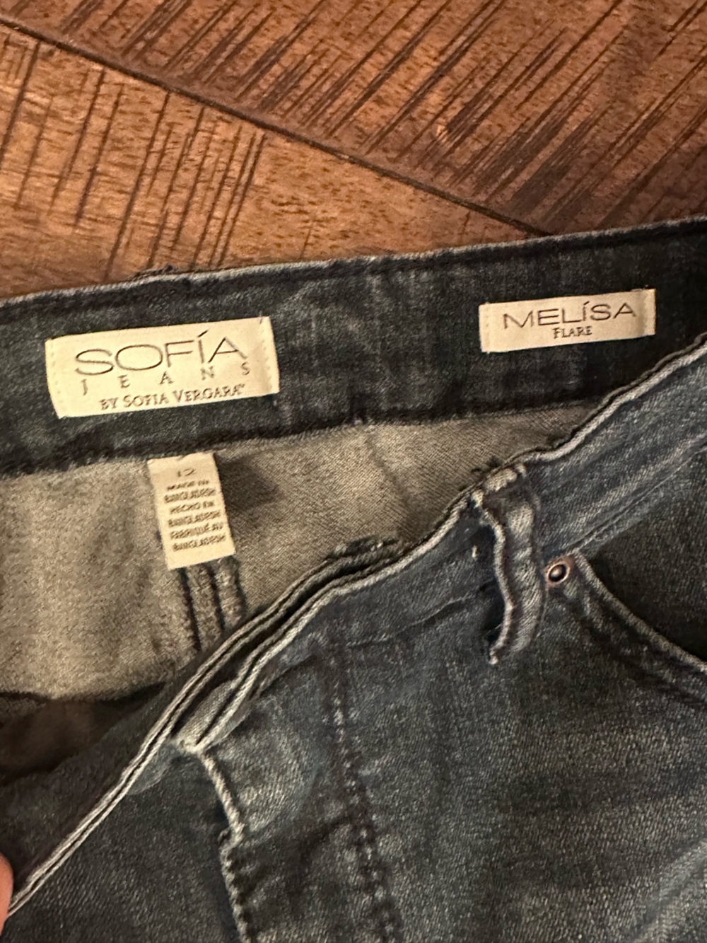 Dark Blue Flare Jeans - Picture 2 of 2